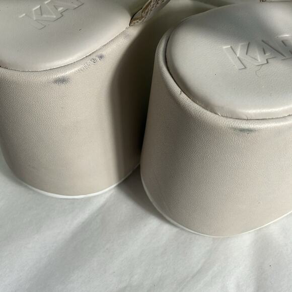 KARL LAGERFELD Kiana Platform Sandal‎ women jewels white platform summer 5.5 - Picture 6 of 12